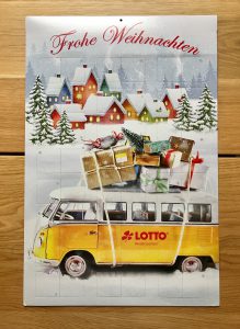 Vorderansicht Rubbellos-Adventskalender Lotto Niedersachsen