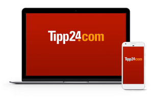 Tipp24 Logo auf Computer und Handy