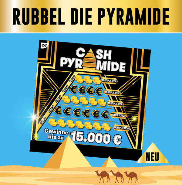 Cash Pyramide Rubbellos von Lotto Hessen